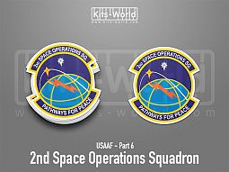 Kitsworld SAV Sticker - USAAF - 2nd Space Operations Squadron 